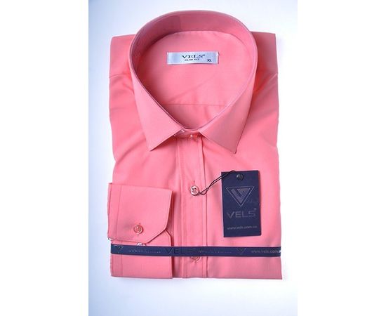 Сорочка чоловіча приталена VELS 102, Розмір: S, Колір: персик | Інтернет-магазин Vels