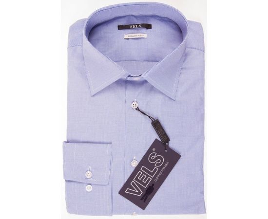 Рубашка VELS 1028-3 кл., Размер: S, Цвет: синяя  мелкая полоса | Интернет-магазин Vels