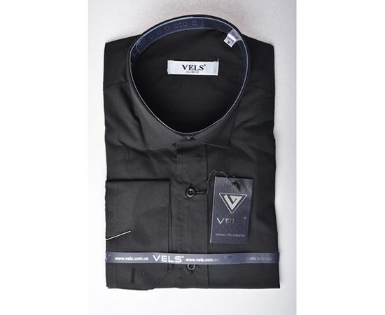 Сорочка VELS 21 приталена, Розмір: XS, Колір: чёрный | Інтернет-магазин Vels