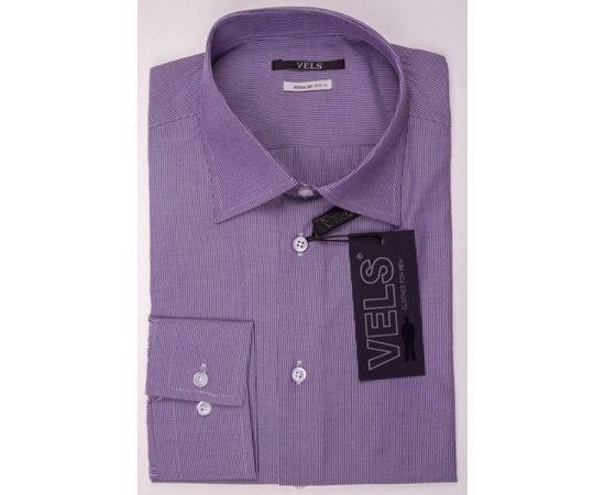 Рубашка VELS 2313-8 кл., Размер: XS, Цвет: темно-фиолет.в мелк.полосу | Интернет-магазин Vels