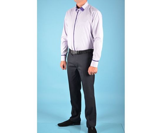 Рубашка VELS 6344/3 отд., пр., Размер: S, Цвет: сирен. пол. с т.фиол. отд., фото 2 | Интернет-магазин Vels