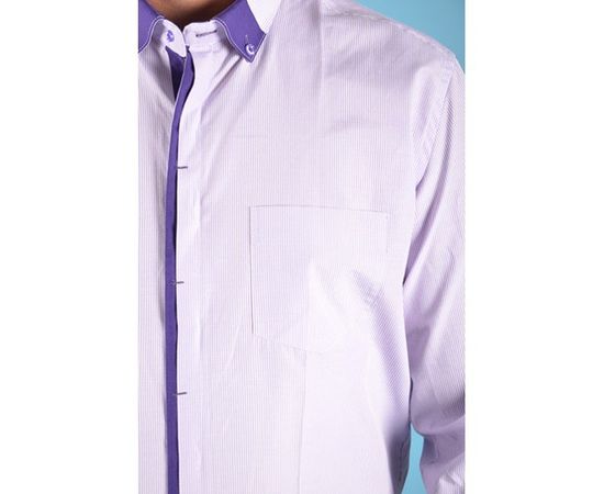 Рубашка VELS 6344/3 отд., пр., Размер: S, Цвет: сирен. пол. с т.фиол. отд., фото 4 | Интернет-магазин Vels
