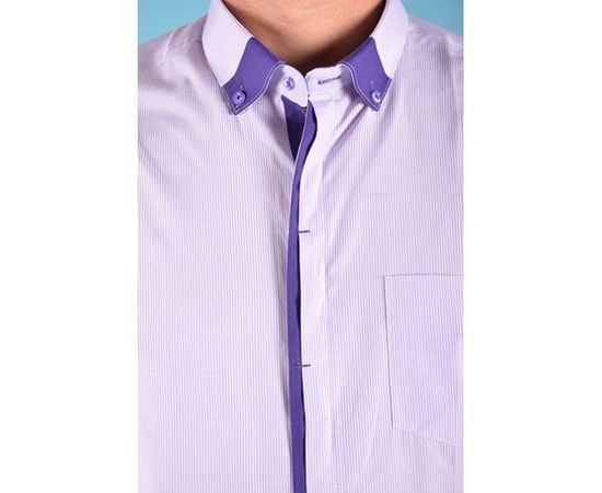 Рубашка VELS 6344/3 отд., пр., Размер: S, Цвет: сирен. пол. с т.фиол. отд., фото 6 | Интернет-магазин Vels