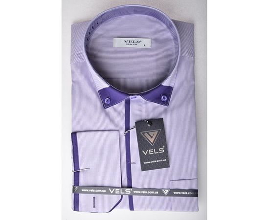 Рубашка VELS 6344/3 отд., пр., Размер: S, Цвет: сирен. пол. с т.фиол. отд. | Интернет-магазин Vels