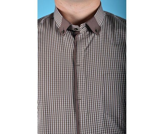 Рубашка VELS 6362/3 отд., пр., Размер: S, Цвет: темно-коричн. клетка, фото 6 | Интернет-магазин Vels
