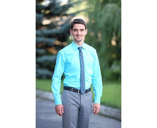 Рубашка VELS F3023 кл., Размер: XS, Цвет: ярко голубой , фото 3 | Интернет-магазин Vels