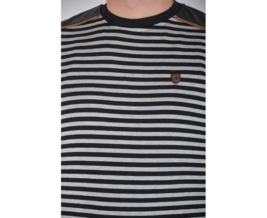 Батник мужской Club Ju 2725 01, Размер: M, Цвет: белая син. пол. кож.отд., фото 2 | Интернет-магазин Vels