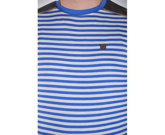 Батник мужской Club Ju 2725 01, Размер: M, Цвет: белая син. пол. кож.отд., фото 4 | Интернет-магазин Vels