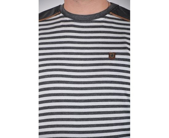 Батник мужской Club Ju 2725 01, Размер: M, Цвет: белая син. пол. кож.отд., фото 3 | Интернет-магазин Vels