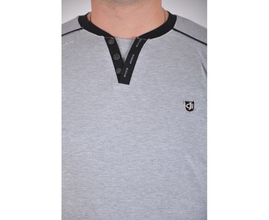 Батник Club JU 4698 102, Розмір: M, Колір: светло-серый с чёрн., фото 2 | Інтернет-магазин Vels