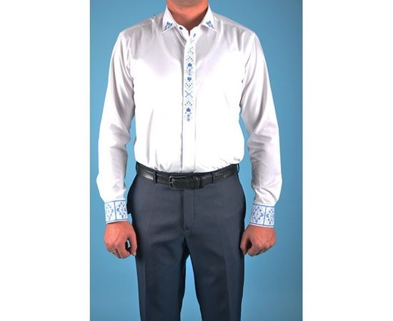 Рубашка VELS 1 вышиванка пр., Размер: S, Цвет: белая с красн. вышив., фото 5 | Интернет-магазин Vels