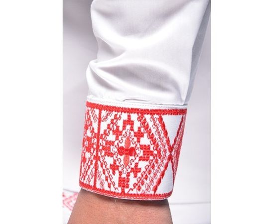 Рубашка VELS 1 вышиванка пр., Размер: S, Цвет: белая с красн. вышив., фото 4 | Интернет-магазин Vels