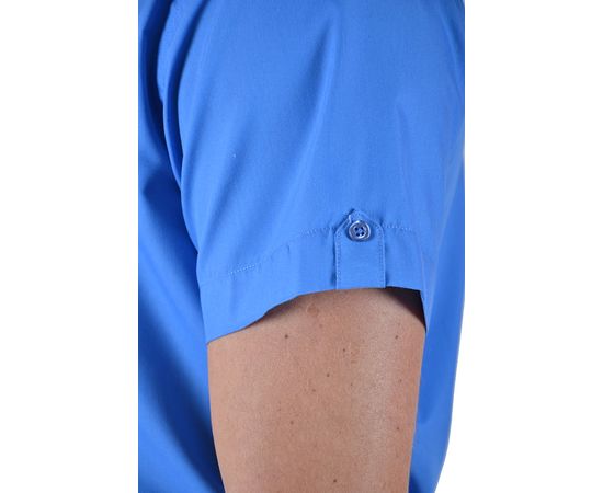 Рубашка мужская приталенная VELS 232 отд. к/р, Размер: M, Цвет: голубой, фото 3 | Интернет-магазин Vels