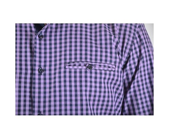 Рубашка VELS 1362/16 пр.с отв., Размер: M, Цвет: фиолет клетка, фото 2 | Интернет-магазин Vels