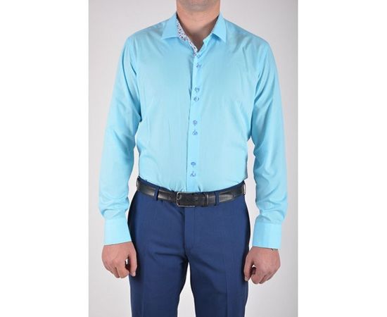 Рубашка VELS 192 пр. отд., Размер: S, Цвет: бирюза с отд. цв., фото 2 | Интернет-магазин Vels