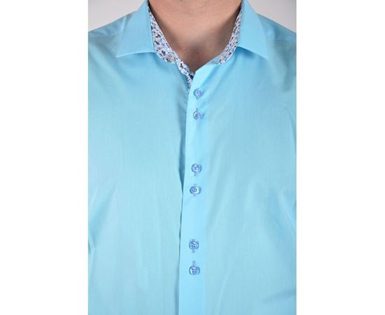 Рубашка VELS 192 пр. отд., Размер: S, Цвет: бирюза с отд. цв., фото 3 | Интернет-магазин Vels