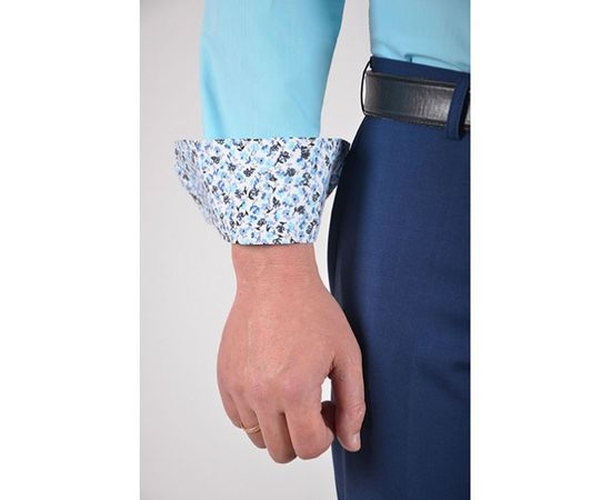 Рубашка VELS 192 пр. отд., Размер: S, Цвет: бирюза с отд. цв., фото 4 | Интернет-магазин Vels