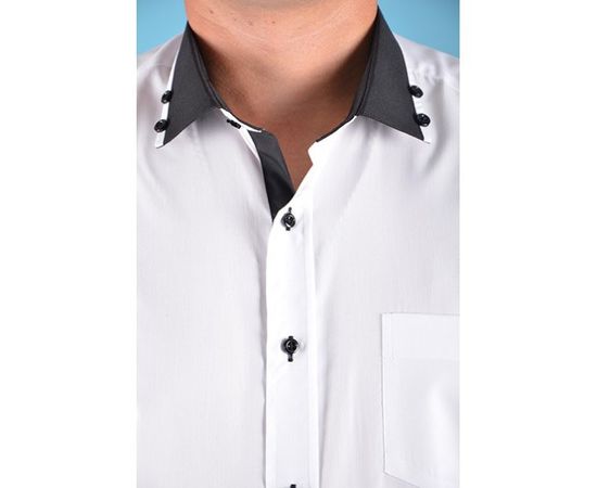 Рубашка VELS 2 отд., пр., Размер: XL, Цвет: белый с черн.отделкой, фото 2 | Интернет-магазин Vels