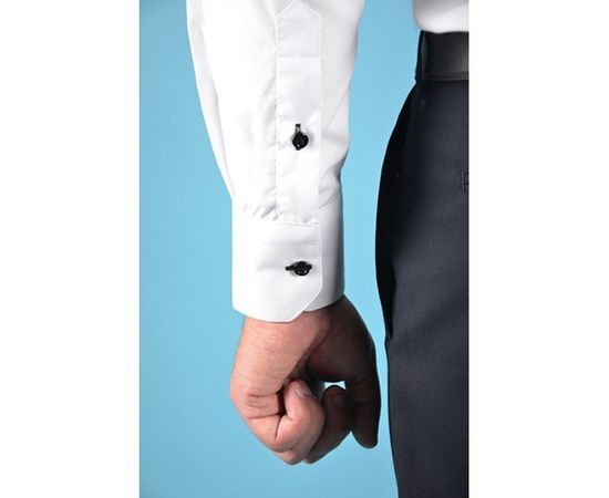 Рубашка VELS 2 отд., пр., Размер: XL, Цвет: белый с черн.отделкой, фото 3 | Интернет-магазин Vels