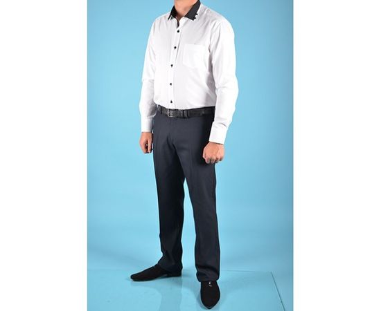 Рубашка VELS 2 отд., пр., Размер: XL, Цвет: белый с черн.отделкой, фото 5 | Интернет-магазин Vels