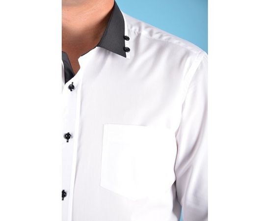 Рубашка VELS 2 отд., пр., Размер: XL, Цвет: белый с черн.отделкой, фото 6 | Интернет-магазин Vels