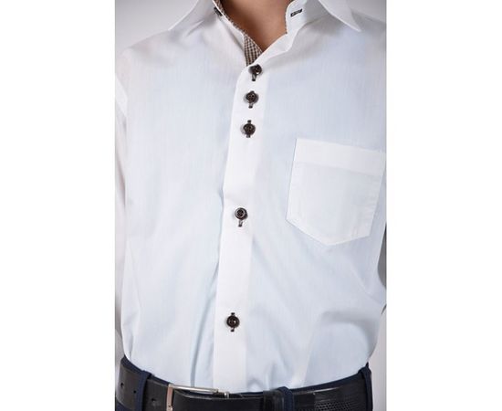 Рубашка детская на мальчика VELS 215 отд. кл., Размер: 1, Цвет: айвори с корич. клет., фото 4 | Интернет-магазин Vels