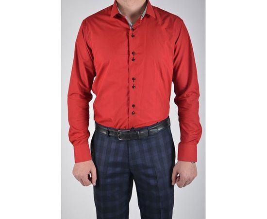 Рубашка VELS 221 пр. отд., Размер: M, Цвет: вишневый с отд. кл., фото 3 | Интернет-магазин Vels