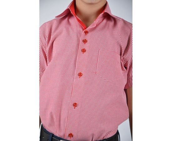 Рубашка детская VELS 3635/9 отд. к/р, Размер: 1, Цвет: красная+белая клетка, фото 2 | Интернет-магазин Vels