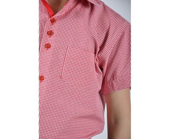 Рубашка детская VELS 3635/9 отд. к/р, Размер: 1, Цвет: красная+белая клетка, фото 3 | Интернет-магазин Vels