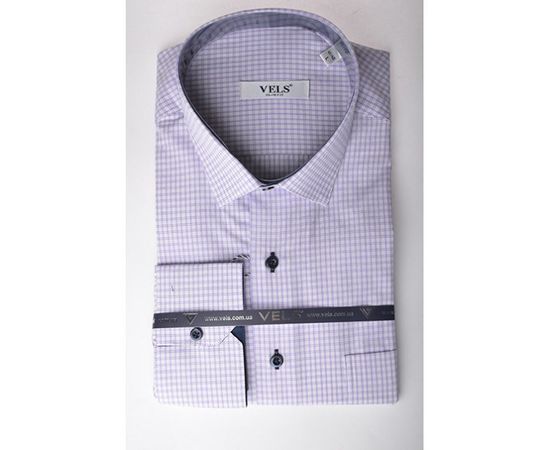 Рубашка VELS 6308/5 пр., Размер: M, Цвет: белая в  сирен.  клетку | Интернет-магазин Vels