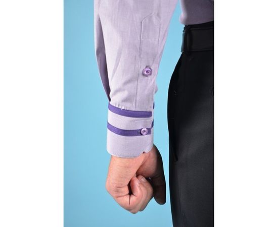 Рубашка VELS 6346/4 отд., пр., Размер: S, Цвет: сирен. пол. с т.фиол. отд., фото 2 | Интернет-магазин Vels