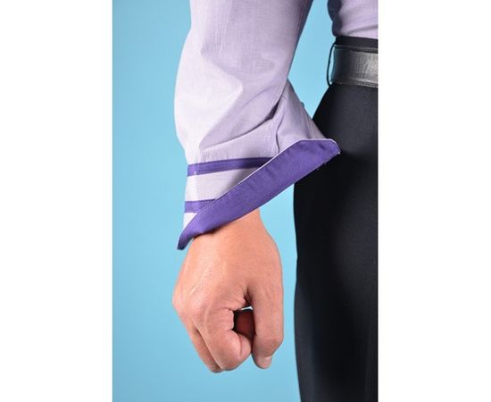 Рубашка VELS 6346/4 отд., пр., Размер: S, Цвет: сирен. пол. с т.фиол. отд., фото 3 | Интернет-магазин Vels