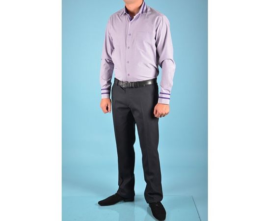 Рубашка VELS 6346/4 отд., пр., Размер: S, Цвет: сирен. пол. с т.фиол. отд., фото 4 | Интернет-магазин Vels