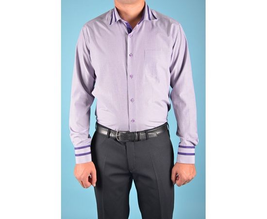 Рубашка VELS 6346/4 отд., пр., Размер: S, Цвет: сирен. пол. с т.фиол. отд., фото 7 | Интернет-магазин Vels