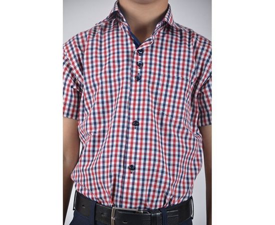 Рубашка детская VELS 9360/1 отд. к/р, Размер: 1, Цвет: красно-синяя клетка, фото 2 | Интернет-магазин Vels