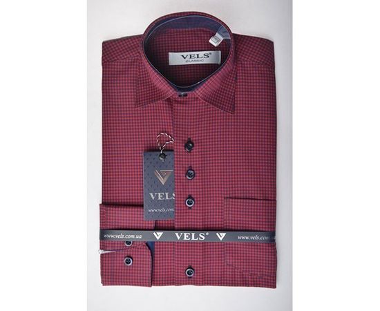 Рубашка VELS 9364/2 отд. дет., Размер: 1, Цвет: бордовая клетка | Интернет-магазин Vels