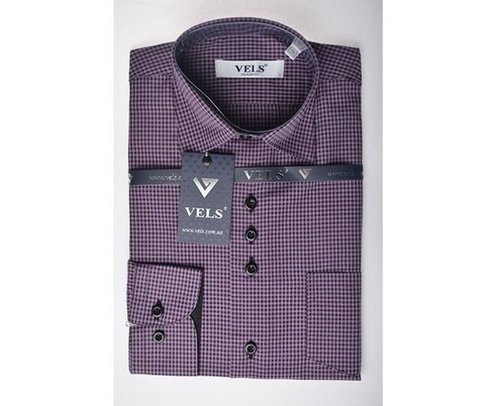 Рубашка VELS 9364/7 отд. дет., Размер: 2, Цвет: сиреневая+чёрн. клетка | Интернет-магазин Vels
