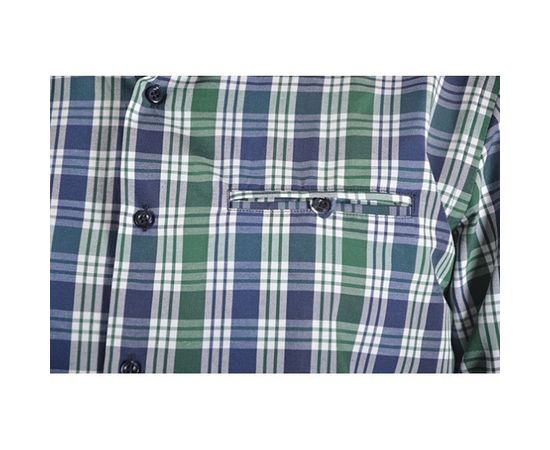 Рубашка VELS 9608/1 пр.с отв., Размер: L, Цвет: зелёная клетка, фото 2 | Интернет-магазин Vels