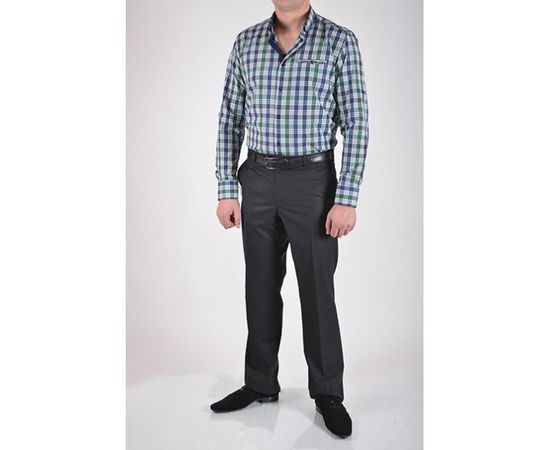 Рубашка VELS 9608/1 пр.с отв., Размер: L, Цвет: зелёная клетка, фото 6 | Интернет-магазин Vels