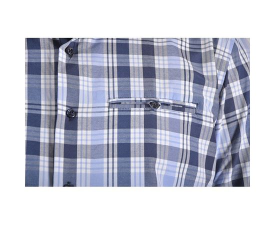Рубашка VELS 9608/5 пр.с отв., Размер: M, Цвет: синяя клетка, фото 5 | Интернет-магазин Vels