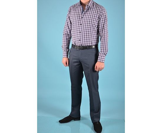 Рубашка VELS К- 6/1 пр., Размер: M, Цвет: голубая в син.красн. клет., фото 4 | Интернет-магазин Vels