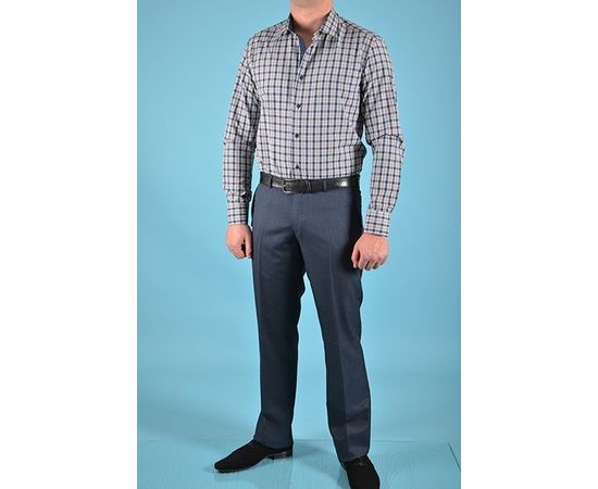 Рубашка VELS К- 6/3 пр., Размер: M, Цвет: оливков. в син.кр.клет, фото 2 | Интернет-магазин Vels