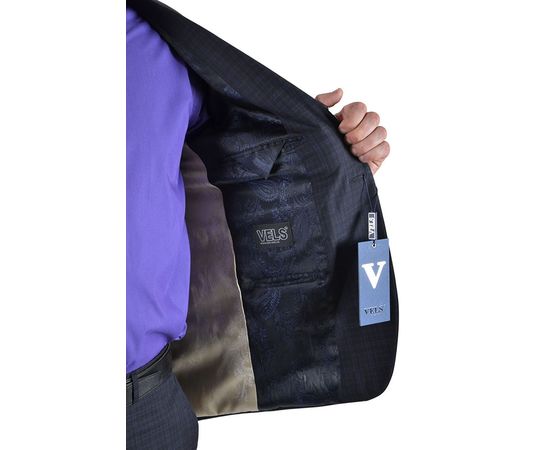 Костюм 1521/2 (Р59/1), Розмір: 182-100-90, Колір: темно-фиолет.клетка, фото 7 | Інтернет-магазин Vels