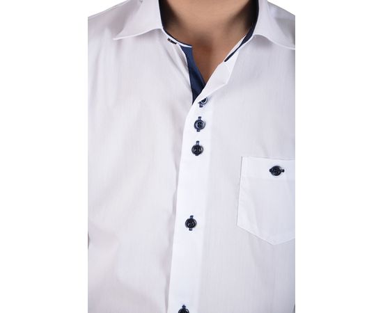 Рубашка VELS 1 отд. дет. с отв., Размер: 5, Цвет: белый с тём.син. отд., фото 4 | Интернет-магазин Vels