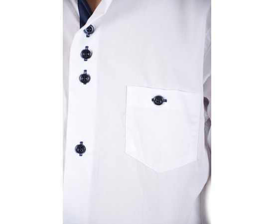 Рубашка VELS 1 отд. дет. с отв., Размер: 5, Цвет: белый с тём.син. отд., фото 5 | Интернет-магазин Vels