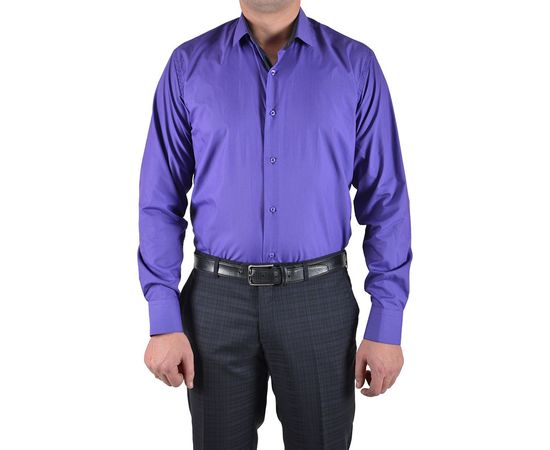 Рубашка VELS 187 кл. отд., Размер: L/182-188, Цвет: фиолетовая с т. син. отд., фото 2 | Интернет-магазин Vels