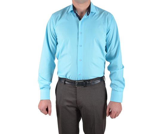 Рубашка VELS 192 кл. отд., Размер: M/176-182, Цвет: бирюза с отд. , фото 2 | Интернет-магазин Vels