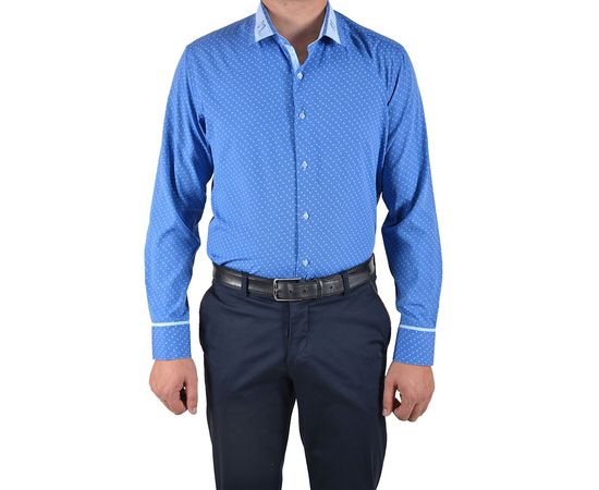 Рубашка VELS 20572/11 отд., пр., Размер: L, Цвет: джинс с голуб. рис., фото 2 | Интернет-магазин Vels