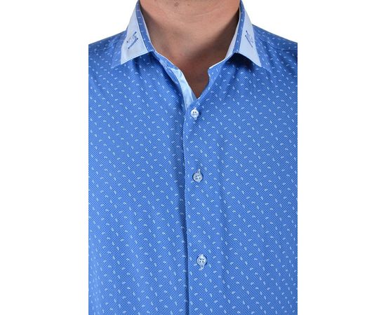 Рубашка VELS 20572/11 отд., пр., Размер: L, Цвет: джинс с голуб. рис., фото 4 | Интернет-магазин Vels