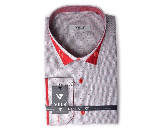 Рубашка VELS 20572/3 отд., пр., Размер: 3XL, Цвет: белая с красн. рисун. | Интернет-магазин Vels